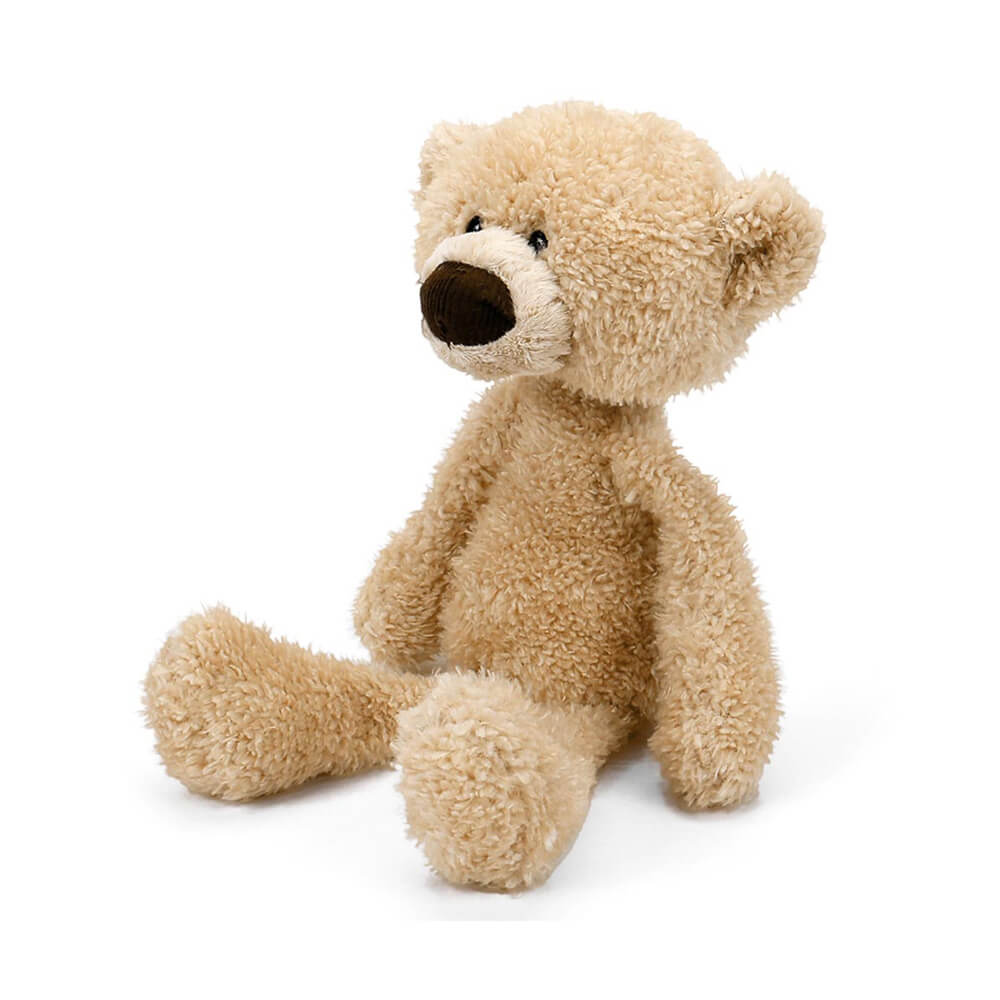 Plush teddy bear on a white background