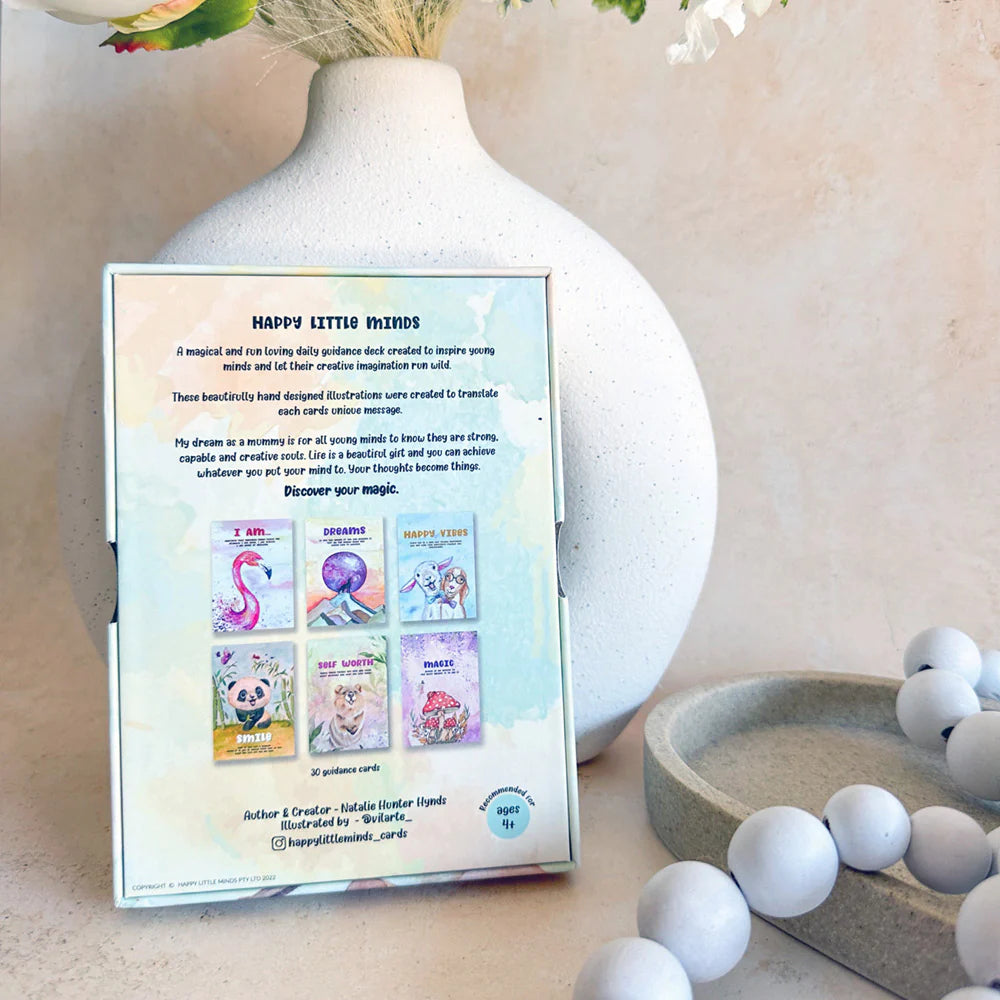 Product packaging with illustrations and text on a neutral background