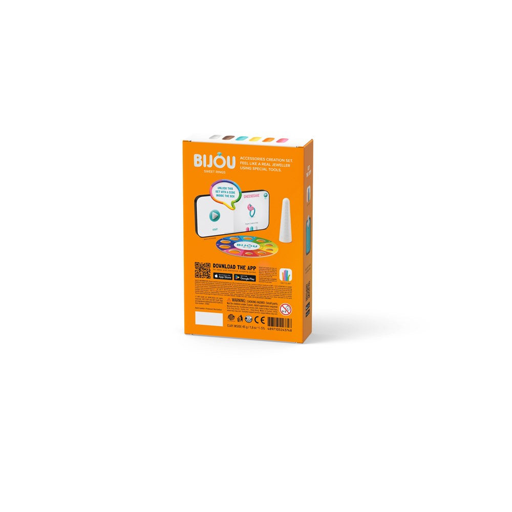 Orange packaging of BIJOU product on a white background