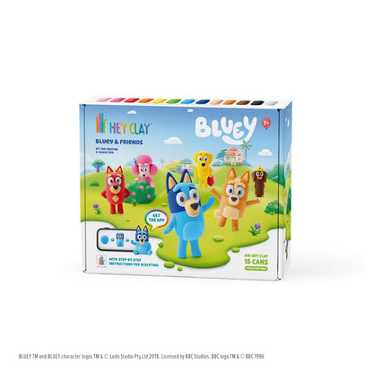 Bluey and Friends clay kit packaging on a white background