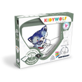 KIDYWOLF packaging with a cartoon cat and text on a white background