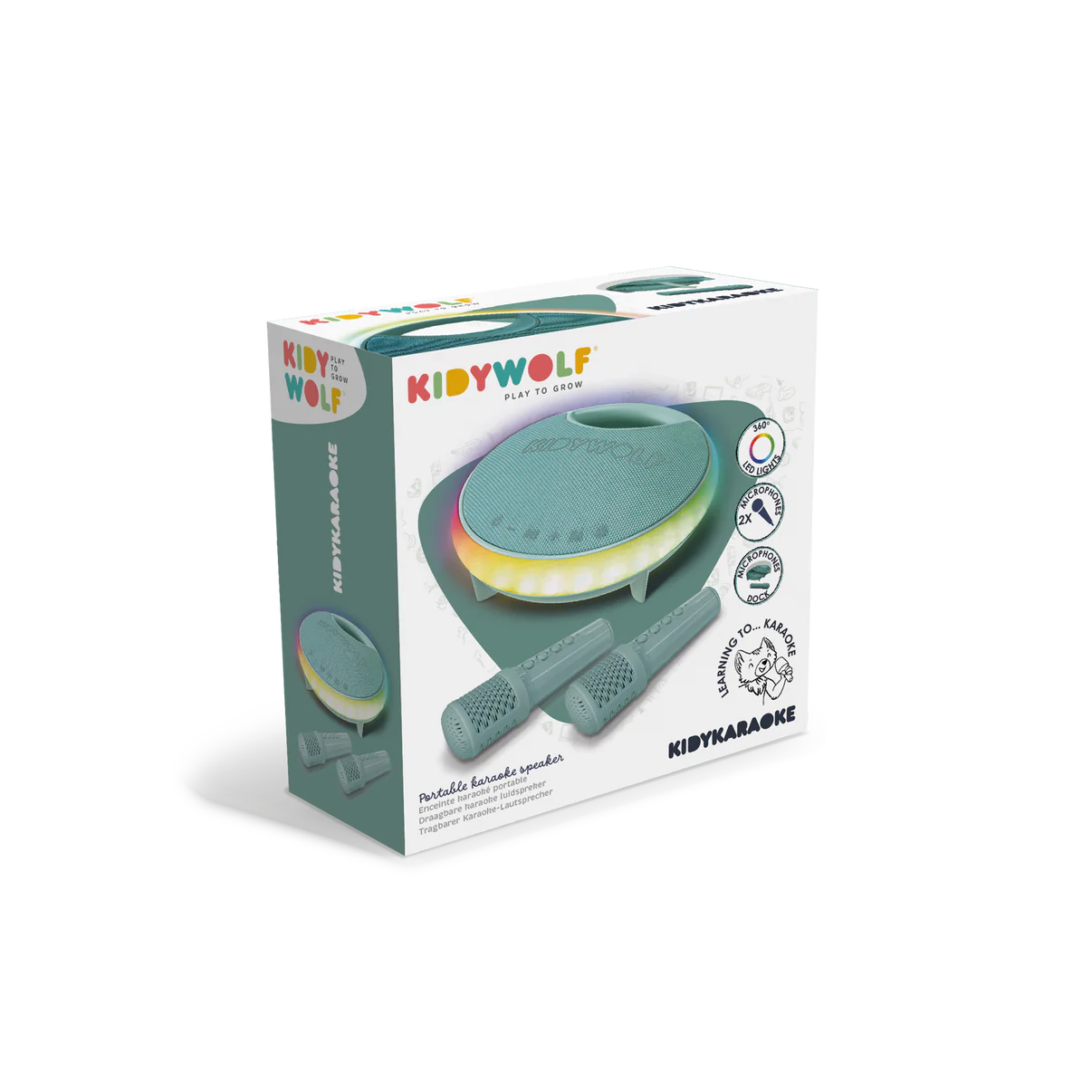 KIDYWOLF portable bounce board packaging on a white background