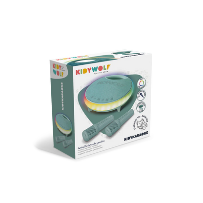 KIDYWOLF portable bounce board packaging on a white background