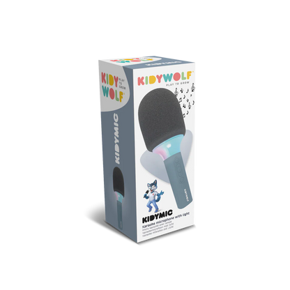Kidynamic microphone with KIDYWOLF branding on packaging