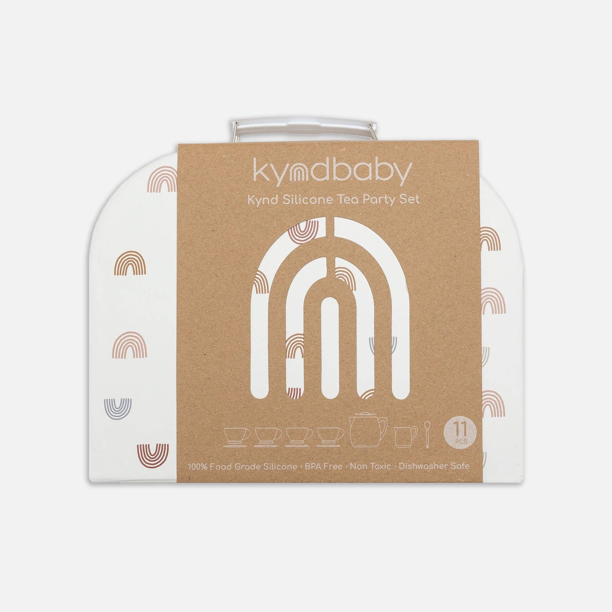 Packaging for silicone tea set.