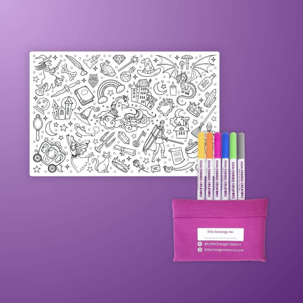 Reusable Coloring Items Pocket Reusable Colouring In Set | Little Change Creators – Enchanted ...