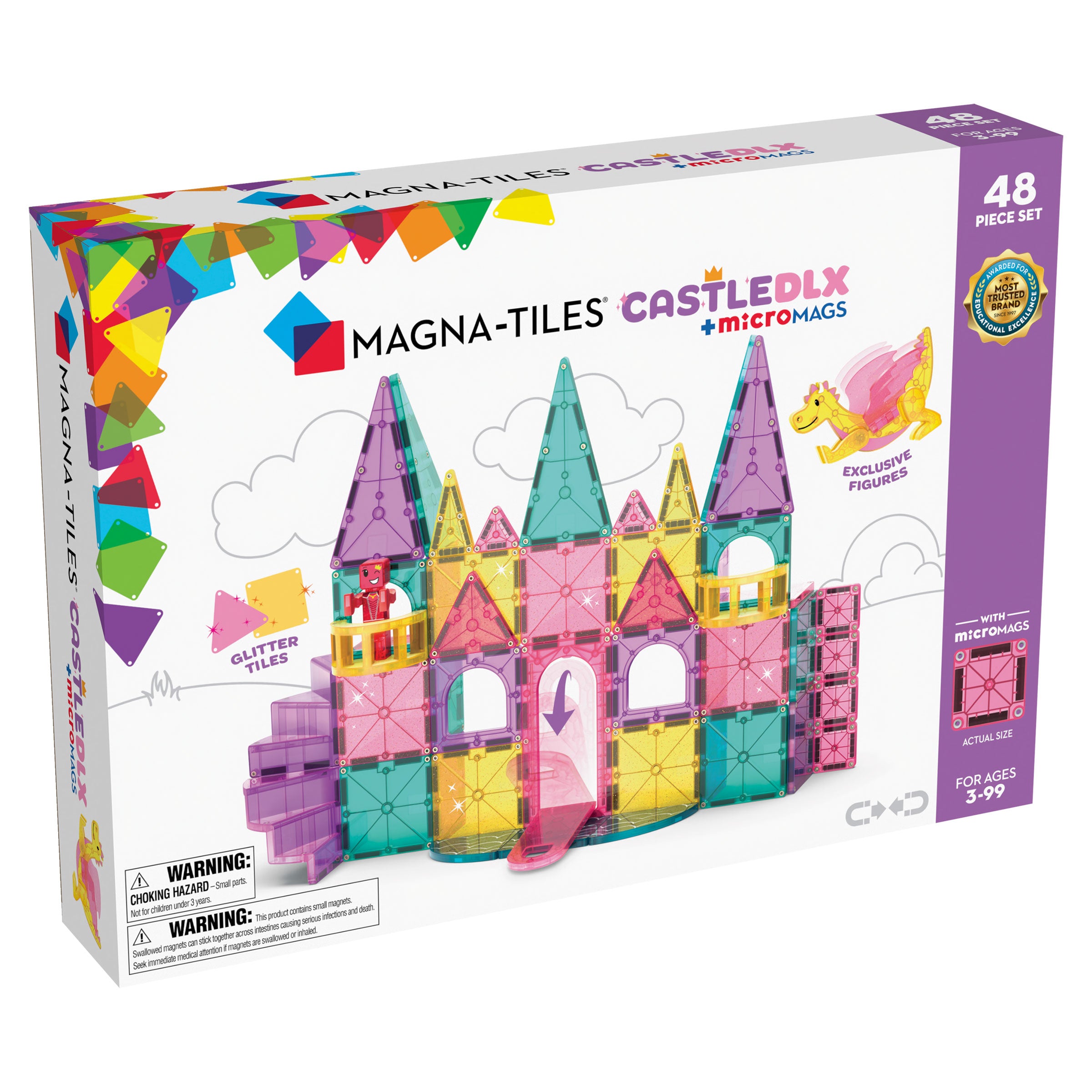 Magna-Tiles | Castle DLX + microMAGS (48 pc)