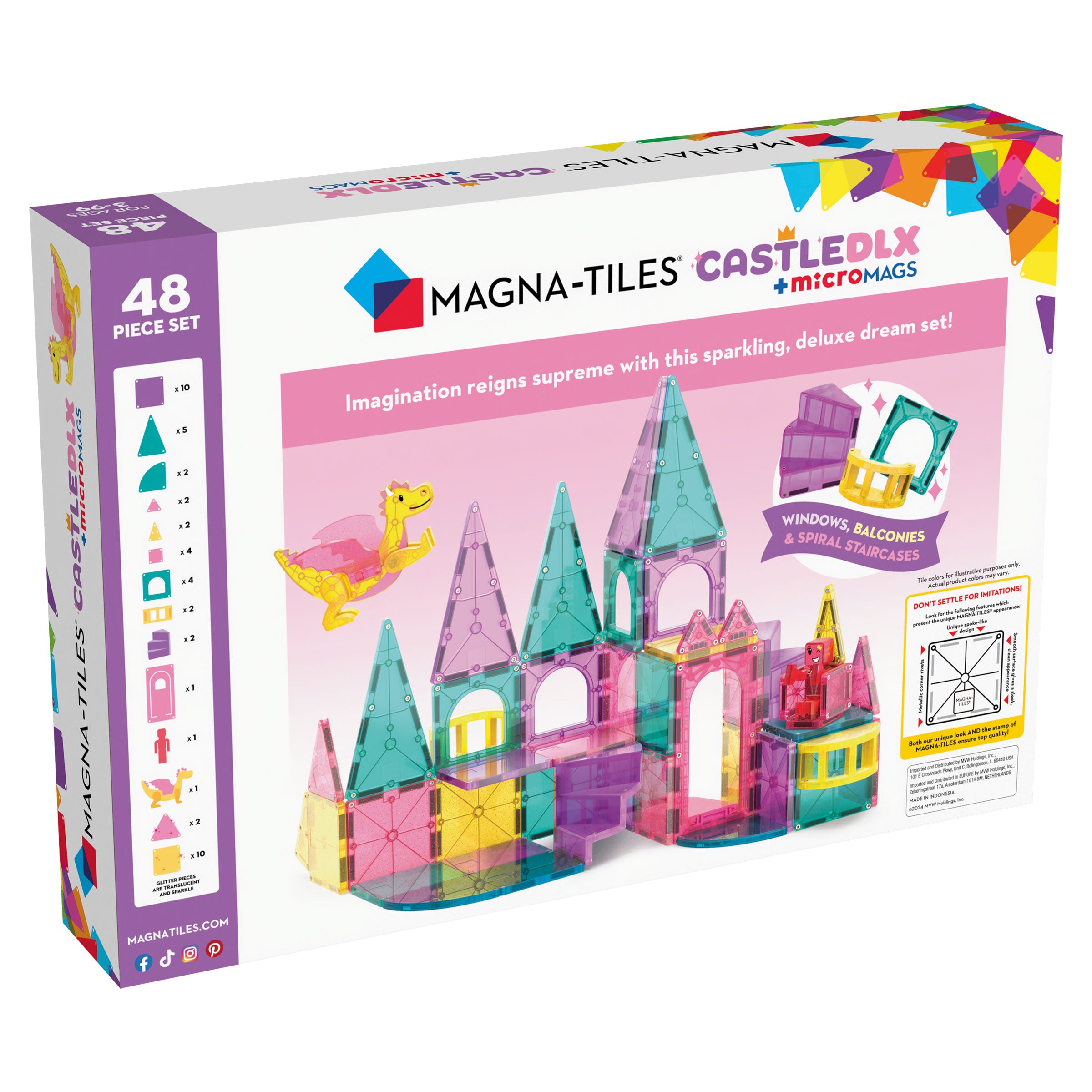 Magna-Tiles | Castle DLX + microMAGS (48 pc)
