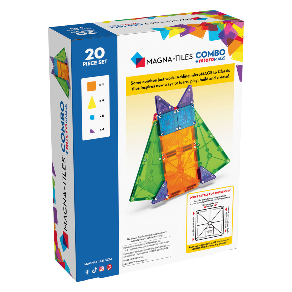 Magna-Tiles | Combo + microMAGS (20 pc)
