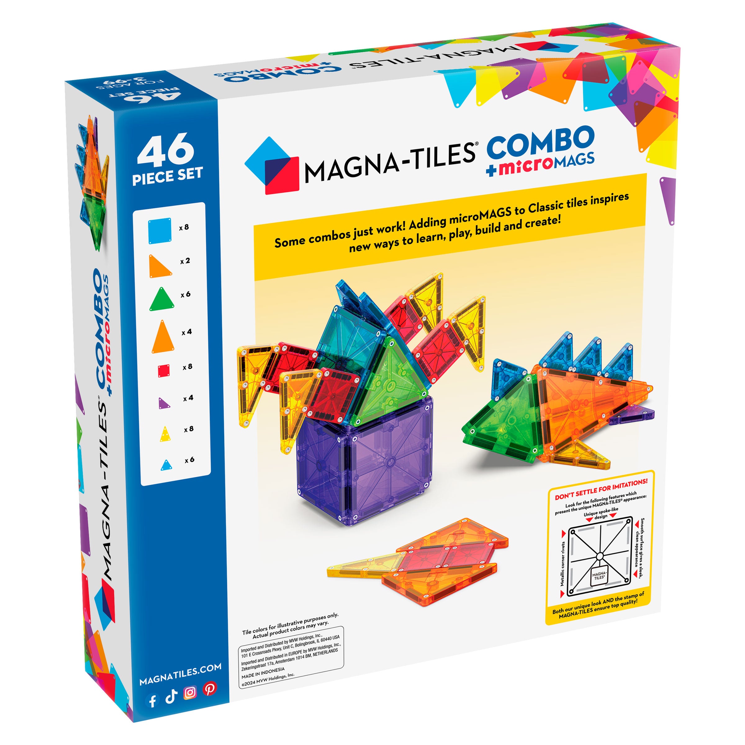 Magna-Tiles | Combo + microMAGS (46 pc)