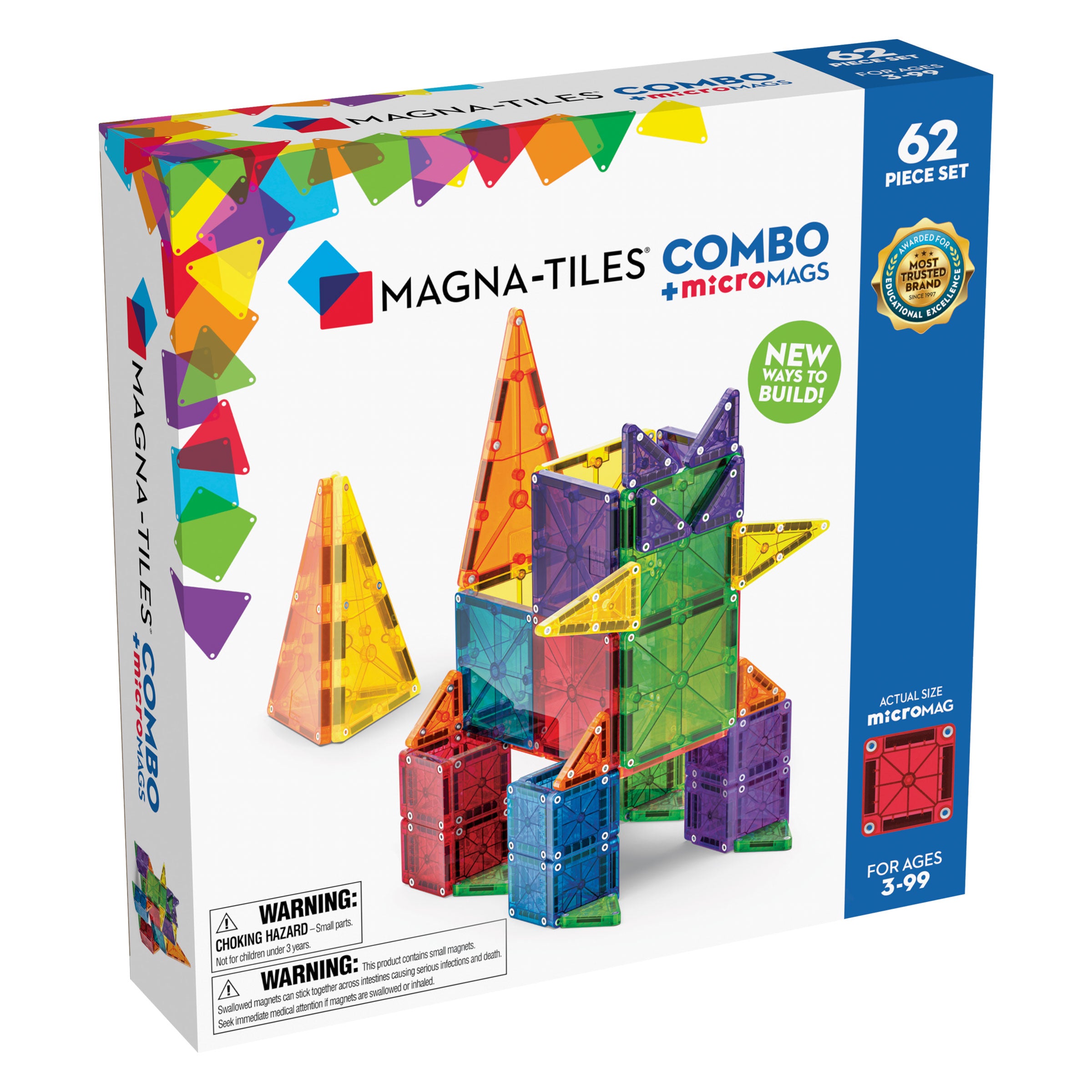 Magna-Tiles | Combo + microMAGS (62 pc)