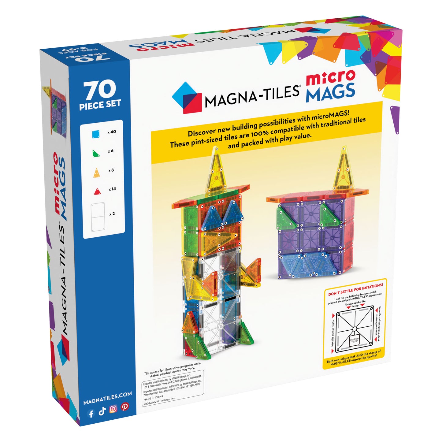 microMAGS - 70 piece set