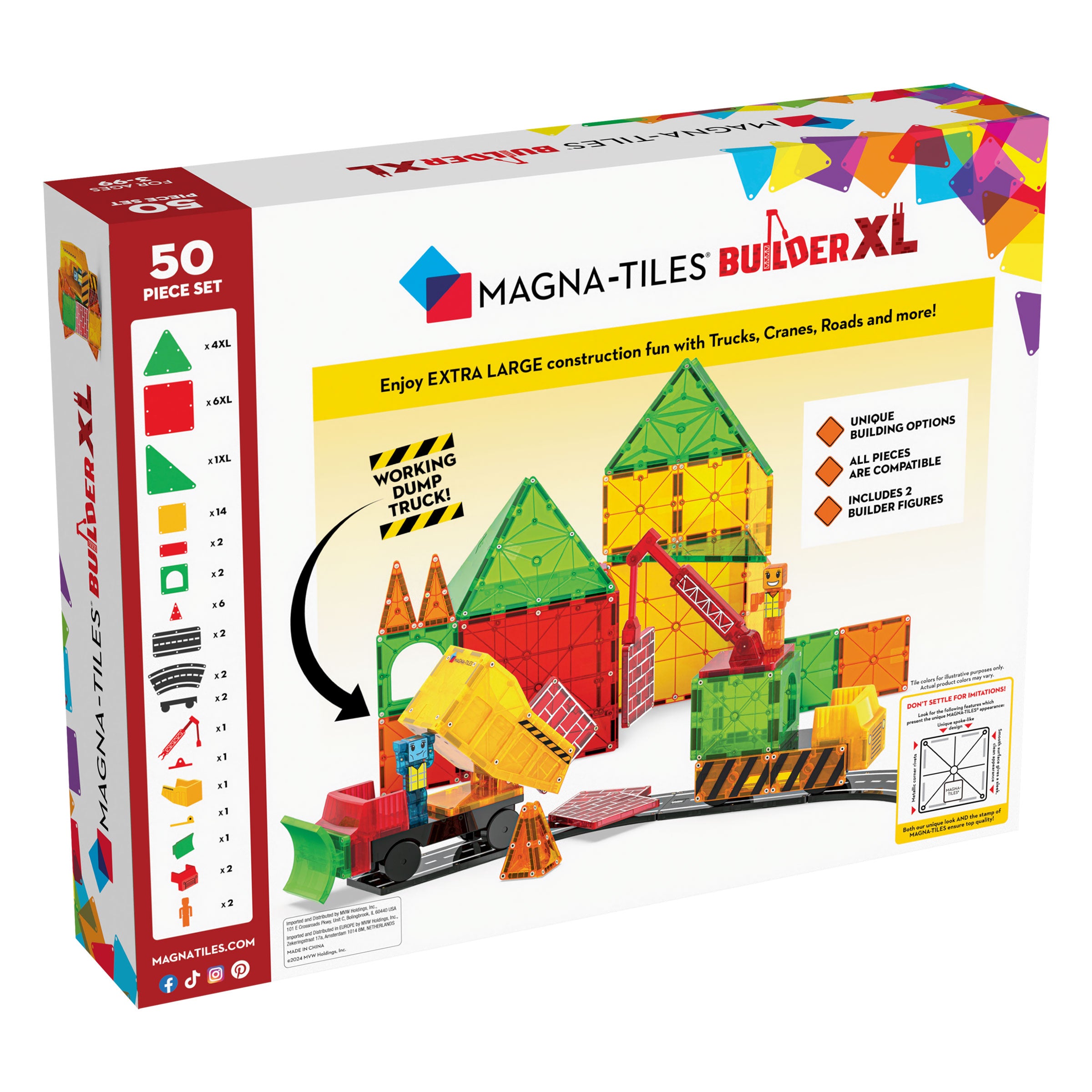 Magna-Tiles | Builder XL (50 pc)