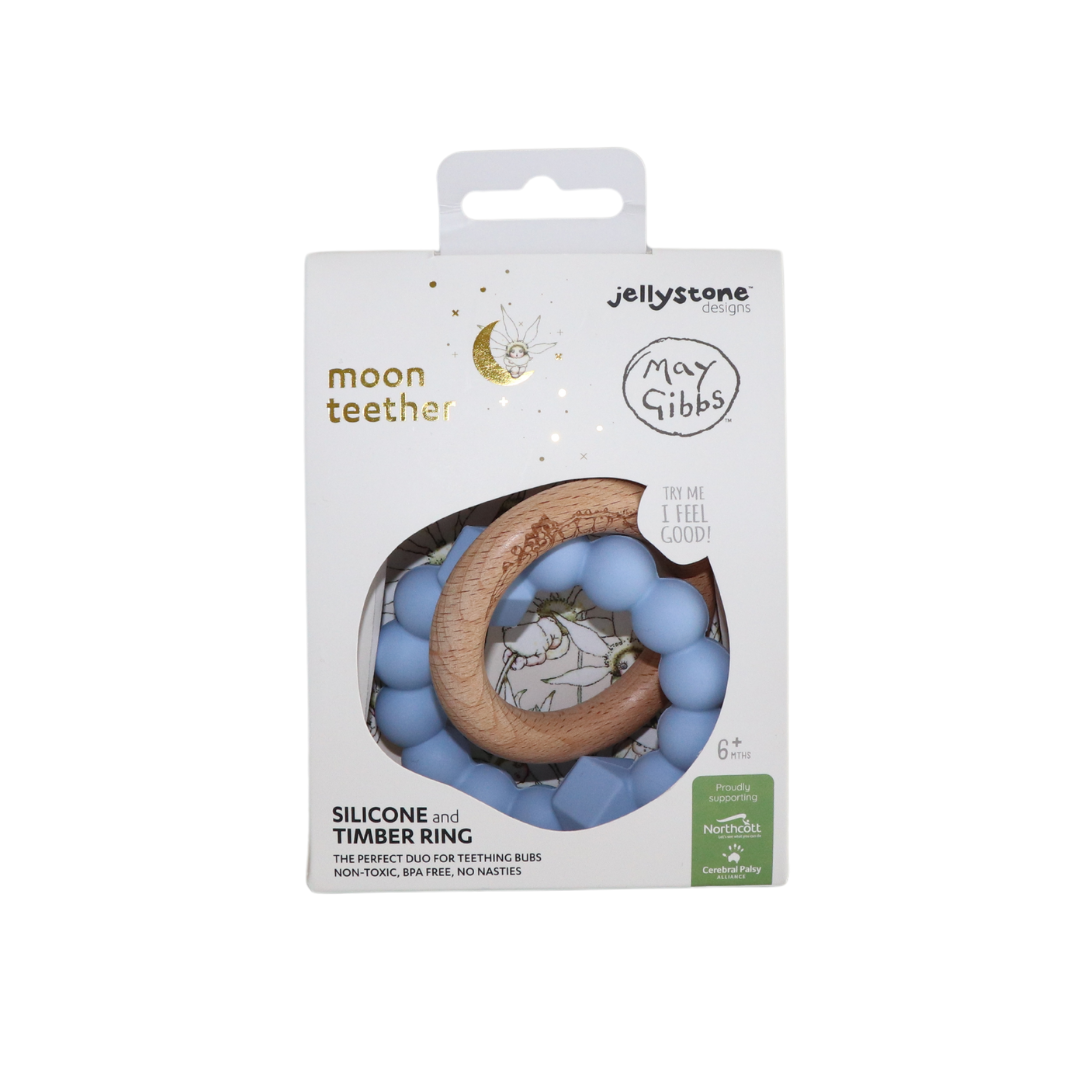 May Gibbs Moon Teether - Sage