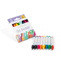A set of 8 multicolored oil pastels displayed in front of its packaging which is labeled 'Oil Pastels'.