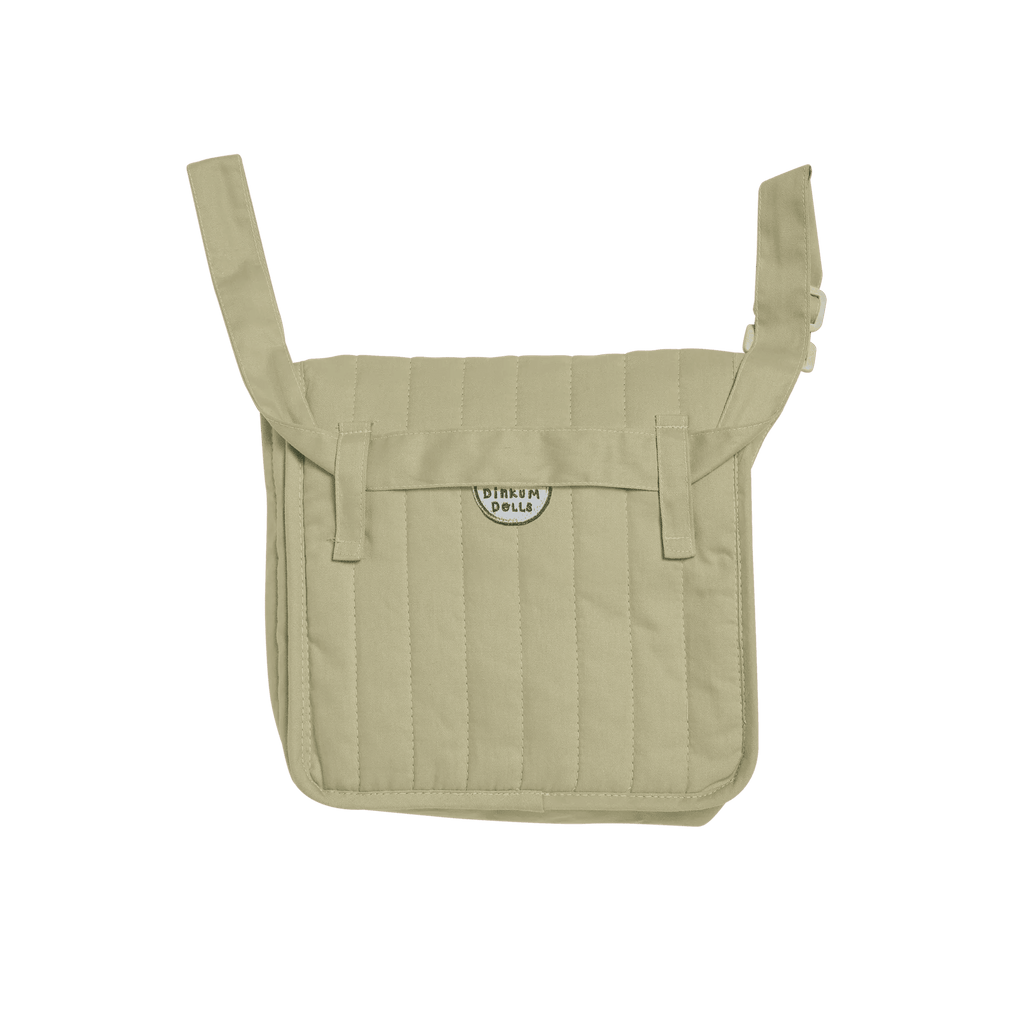 Sage shoulder bag with a visible brand logo on a white background