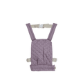 Purple baby carrier with straps on a white background