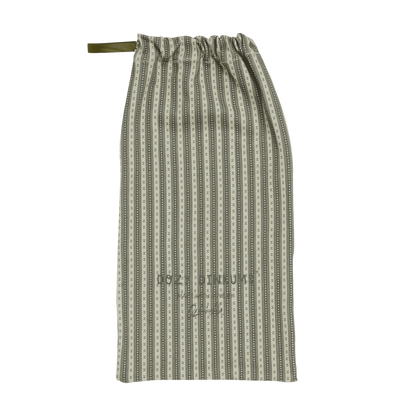 Striped skirt with drawstring on a white background