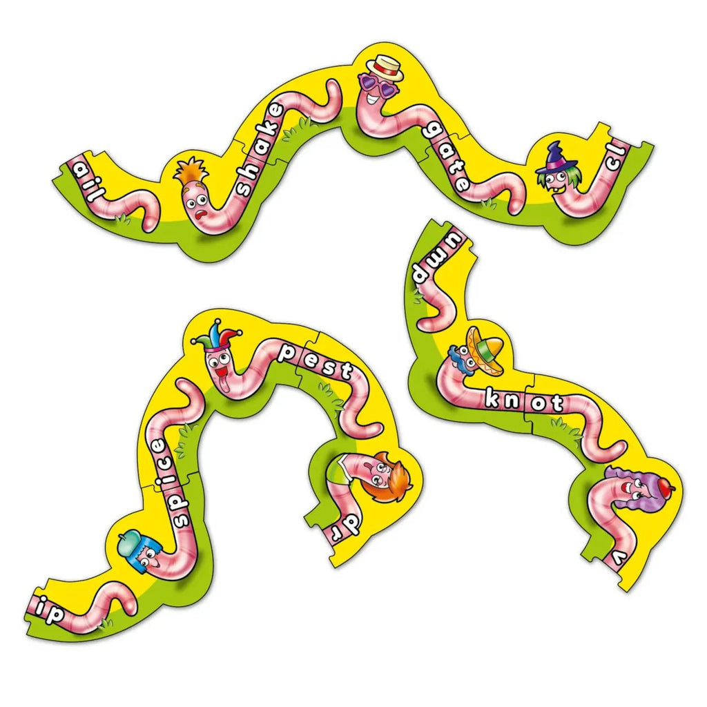 Three colorful board game pieces with cartoonish characters on a white background