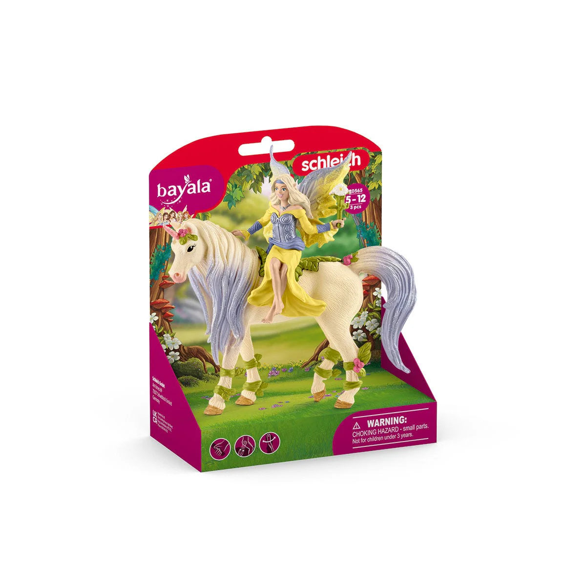 Schleich figurine packaging with a fairy and unicorn on a white background