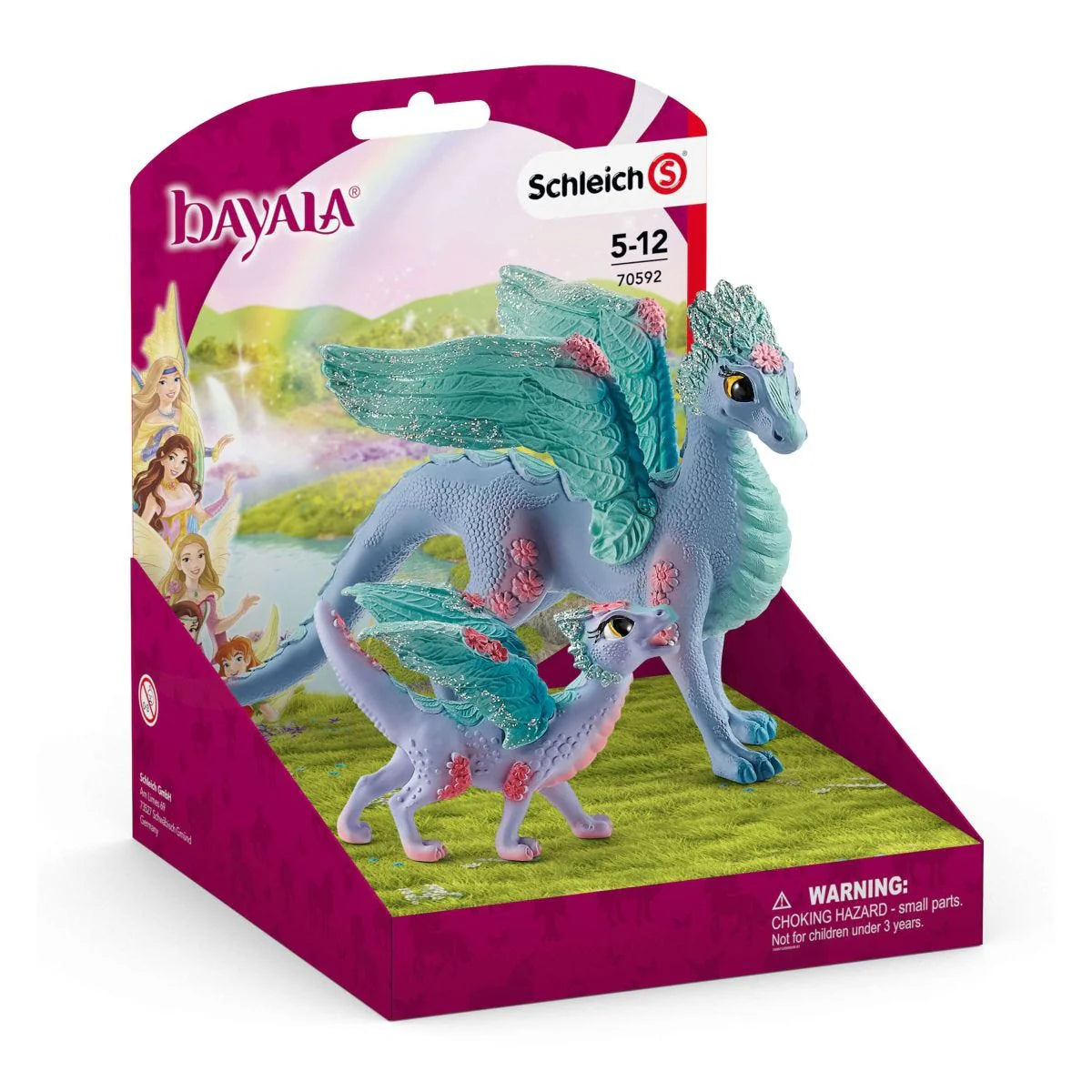 Schleich dragon figurine in packaging with Balya branding
