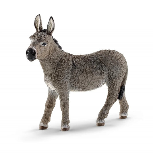 Donkey figurine on a white background