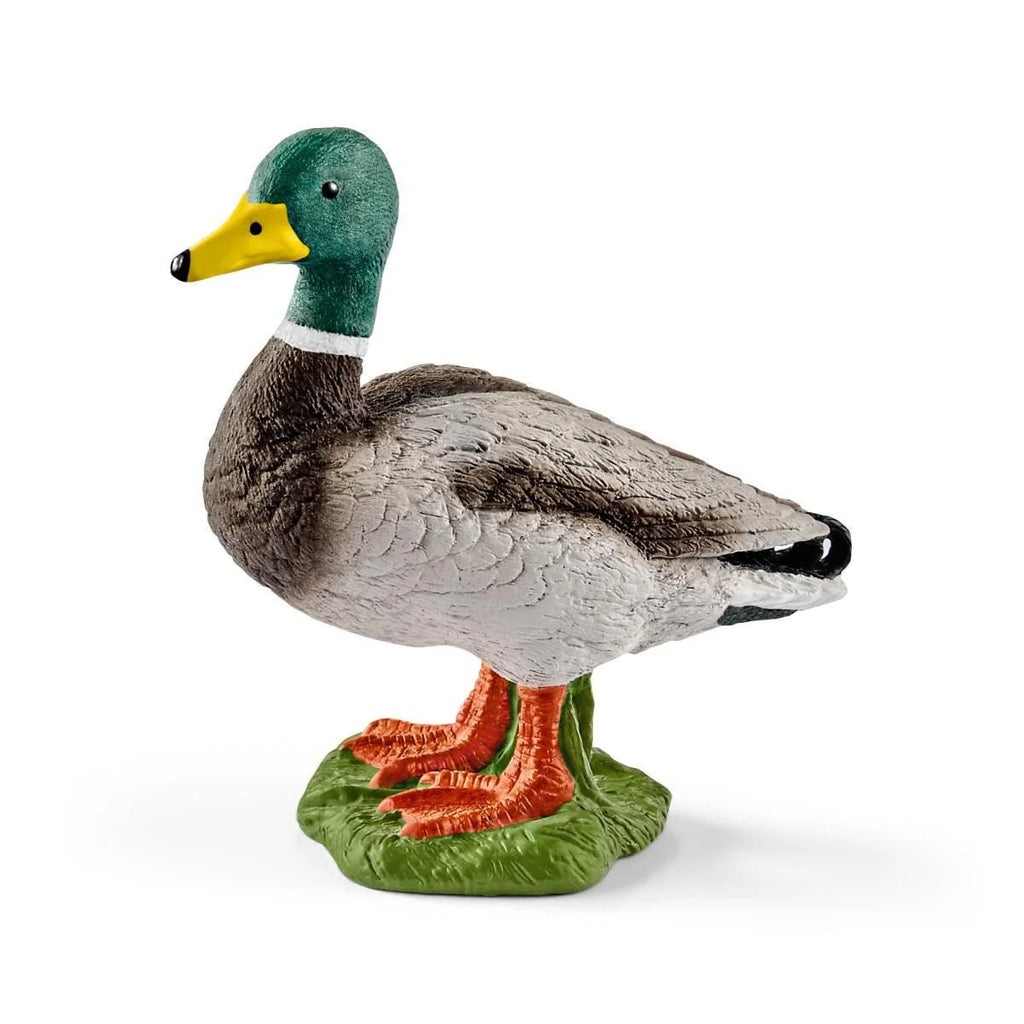 Duck figurine on a white background