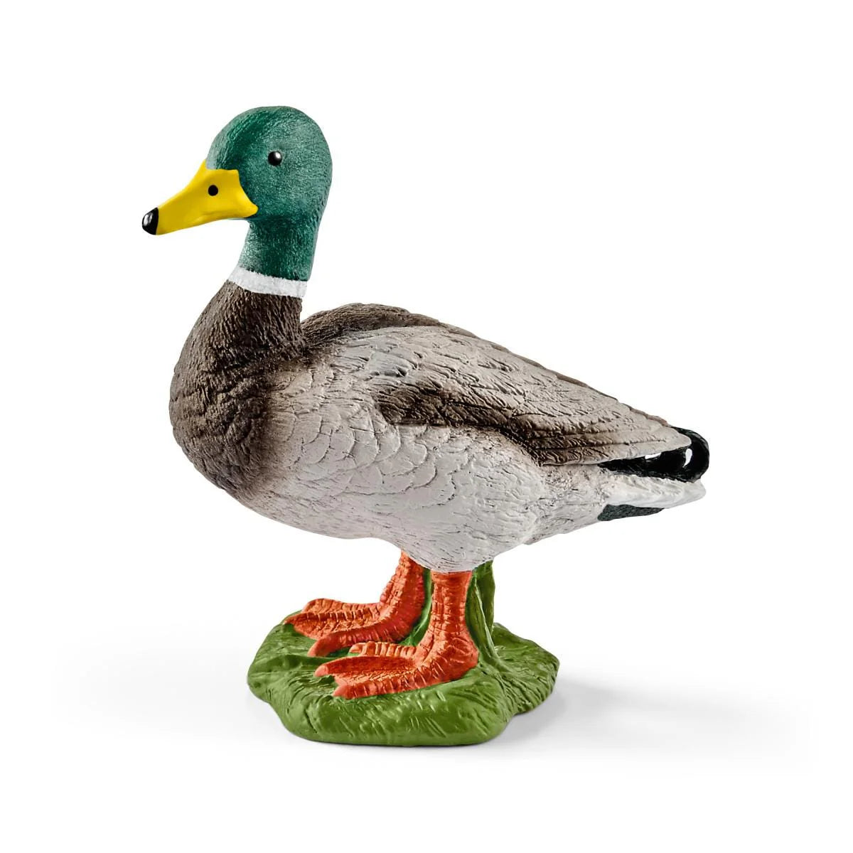 Duck figurine on a white background