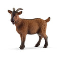 Brown goat figurine on a white background
