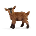 Brown goat kid figurine on a white background
