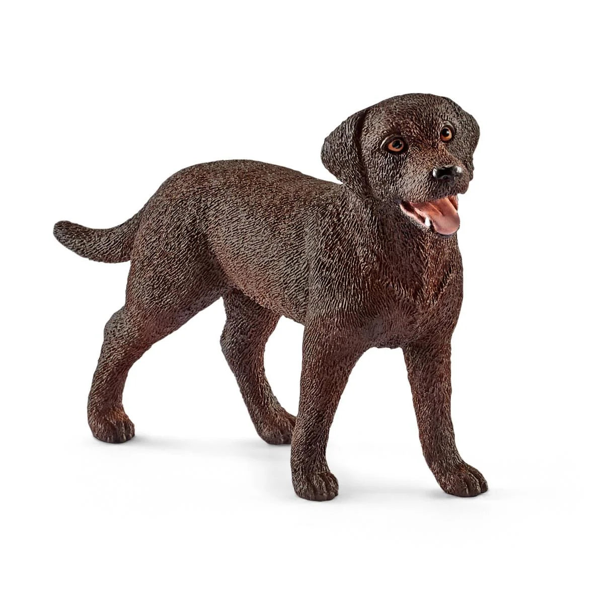 Brown dog figurine on a white background