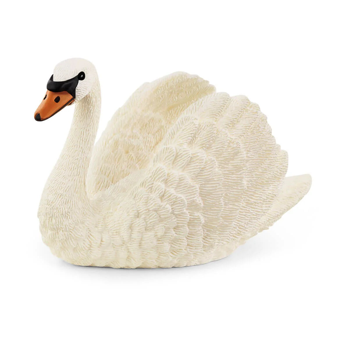 Swan toy on a white background