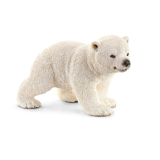 White polar bear figurine on a white background