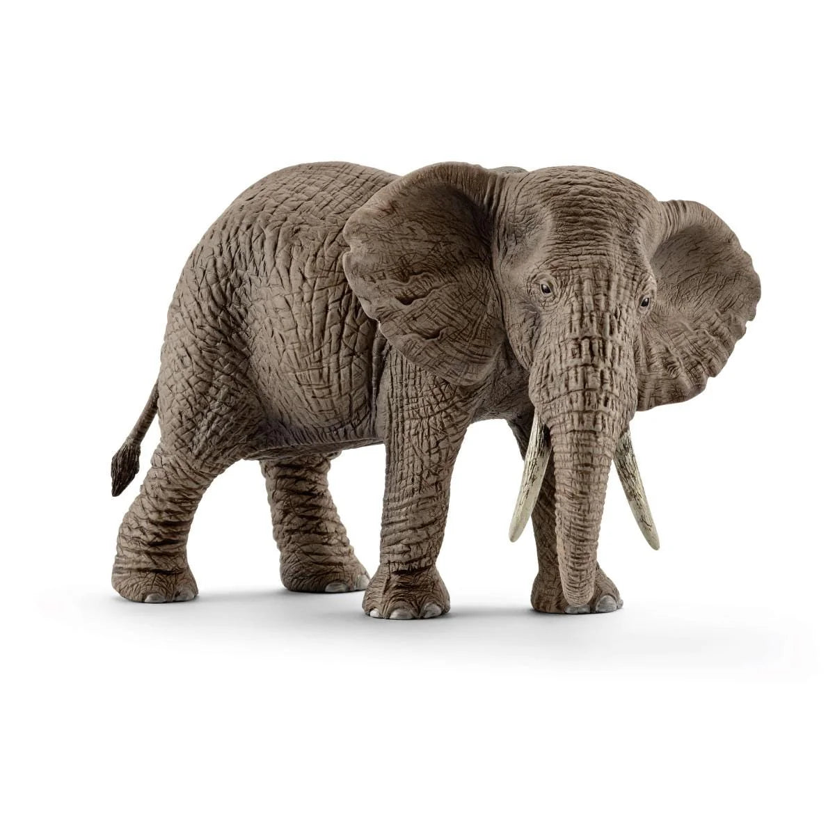 Realistic elephant figure on a white background
