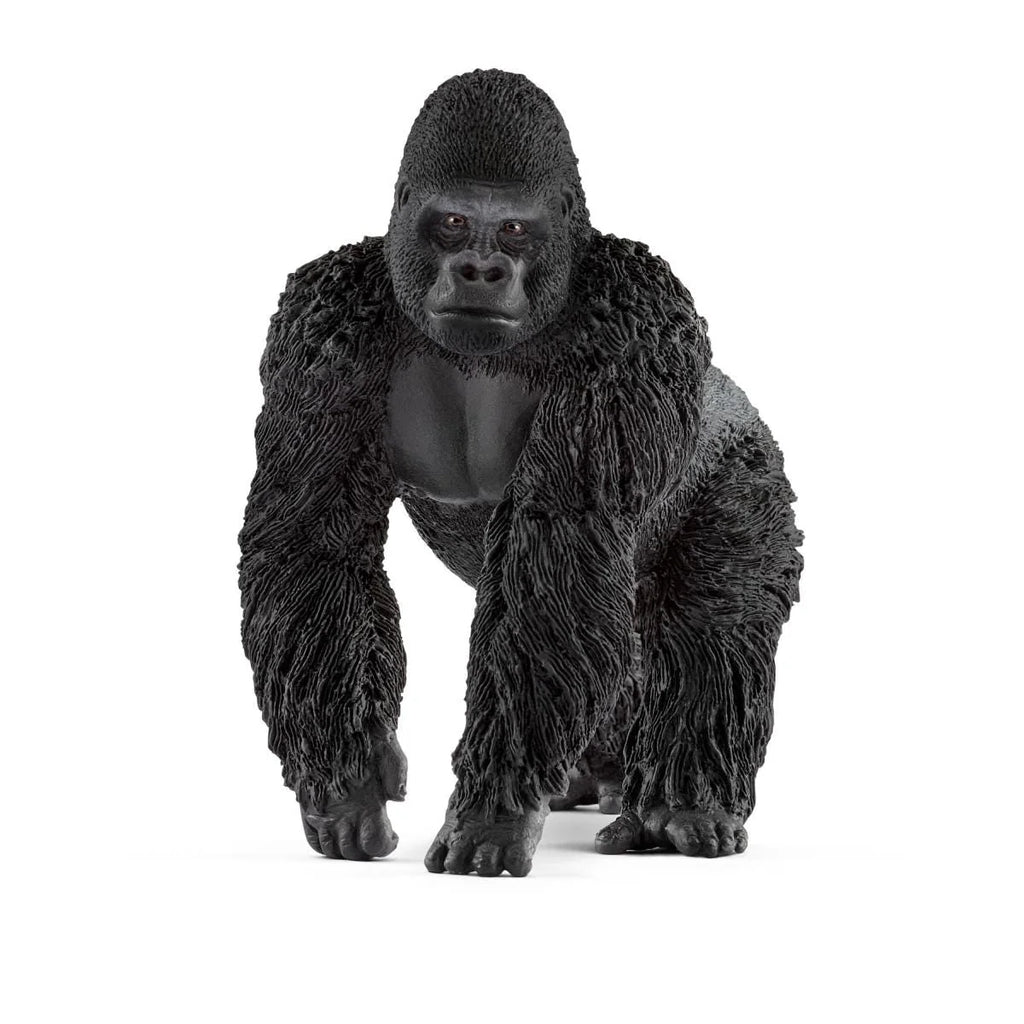 Realistic gorilla figure on a white background