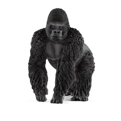 Realistic gorilla figure on a white background