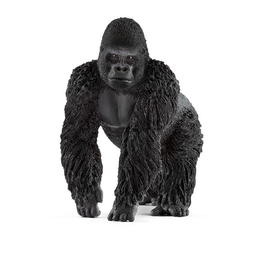 Realistic gorilla figure on a white background