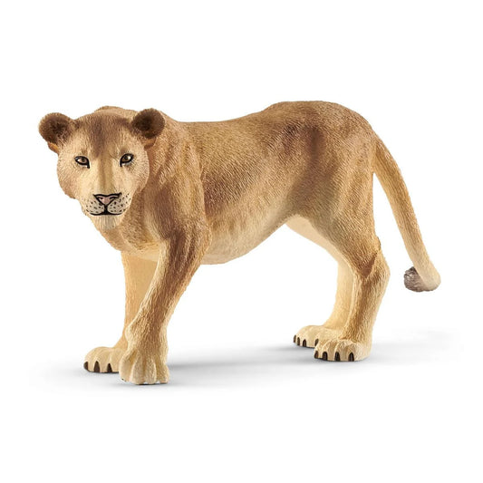 Toy lion figure on a white background