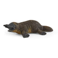 Duck-billed platypus figurine on a white background