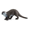 Realistic otter figurine on a white background