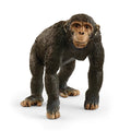 Chimpanzee figurine on a white background