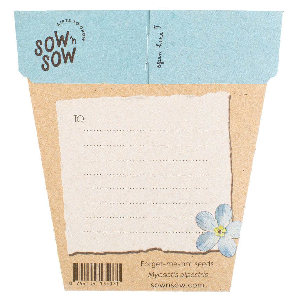 Notebook with a floral design on the cover, featuring the brand 'sow n sow'.