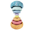 Stapelstein Balance Stepping Stones - Original + Inside Combination, Set of 8, Rainbow Pastel from Australia
