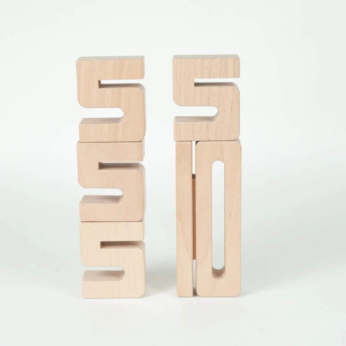 Wooden number blocks
