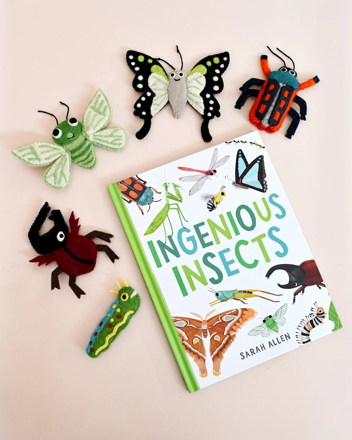 Tara Treasures | Ingenious Insects Finger Puppets and Book Set by Sarah Allen