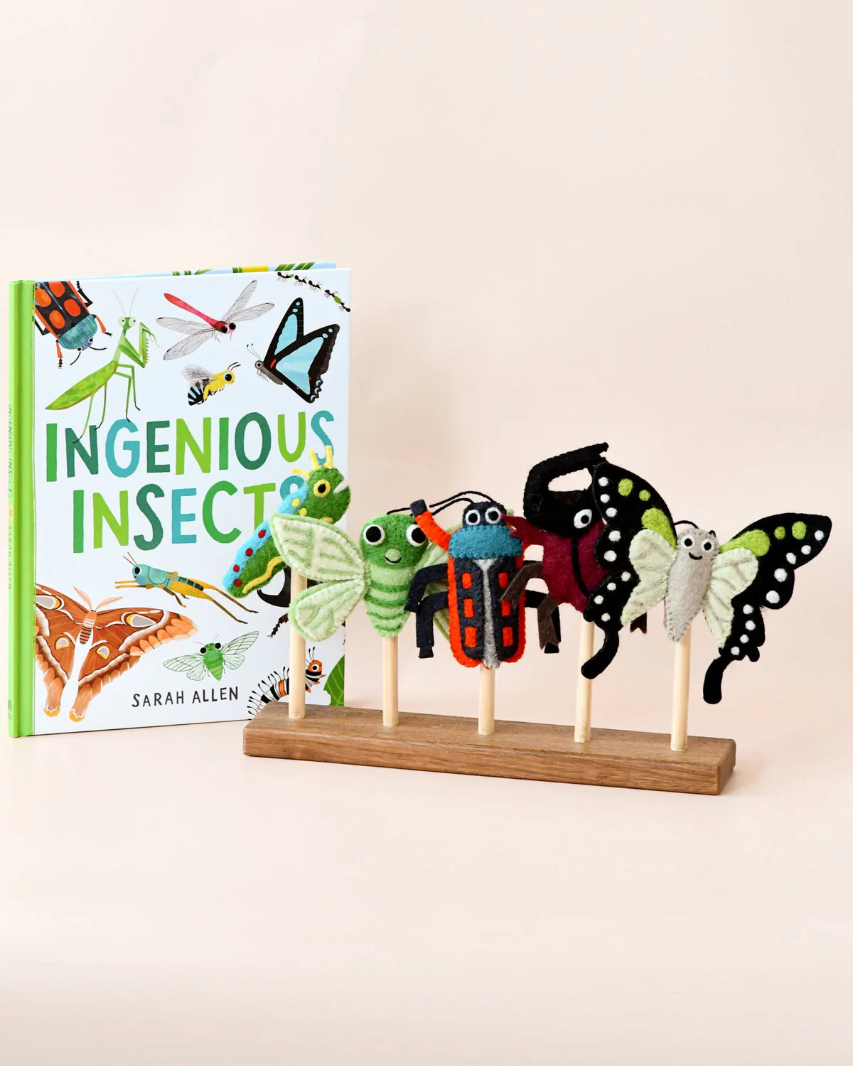 Tara Treasures | Ingenious Insects Finger Puppets and Book Set by Sarah Allen