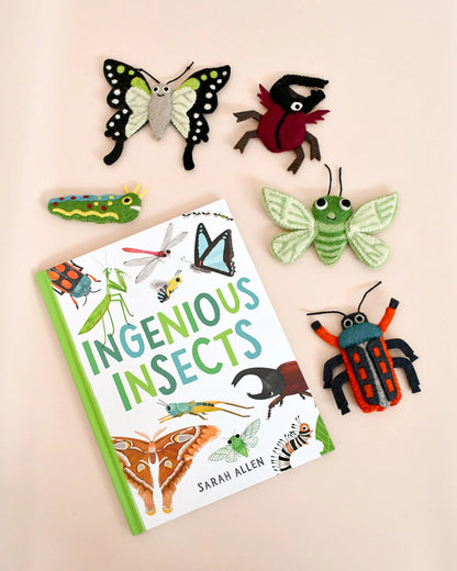 Tara Treasures | Ingenious Insects Finger Puppets and Book Set by Sarah Allen