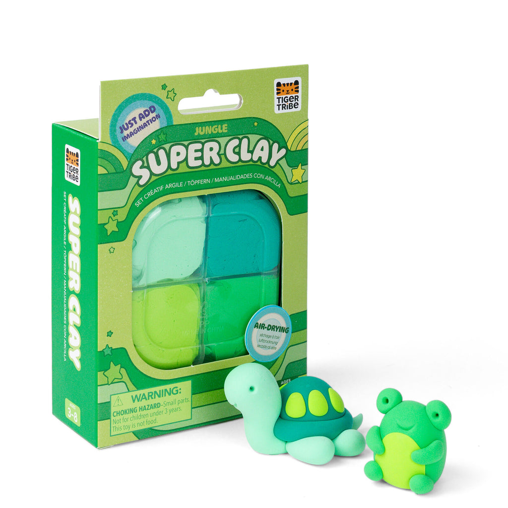 SuperClay packaging with two clay turtles on a white background