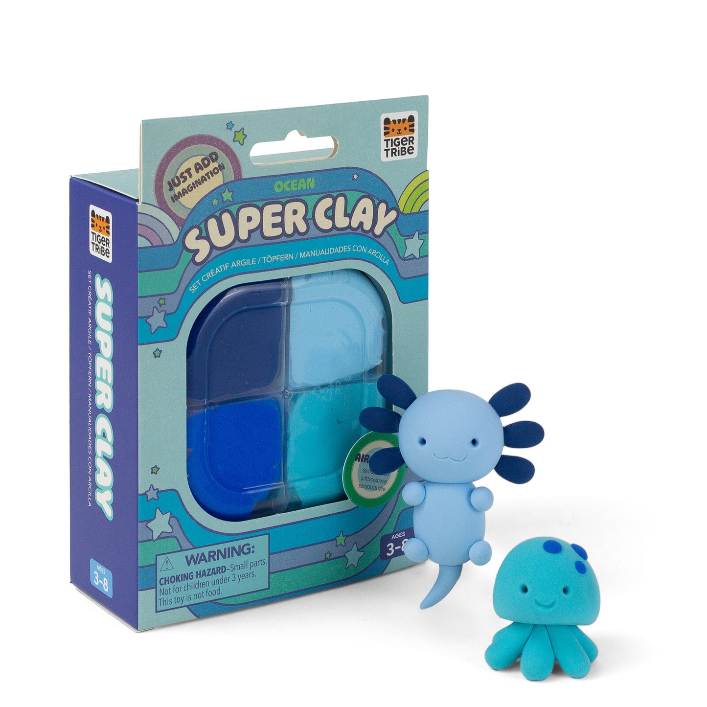 Super Clay ocean-themed toy set with packaging on a white background