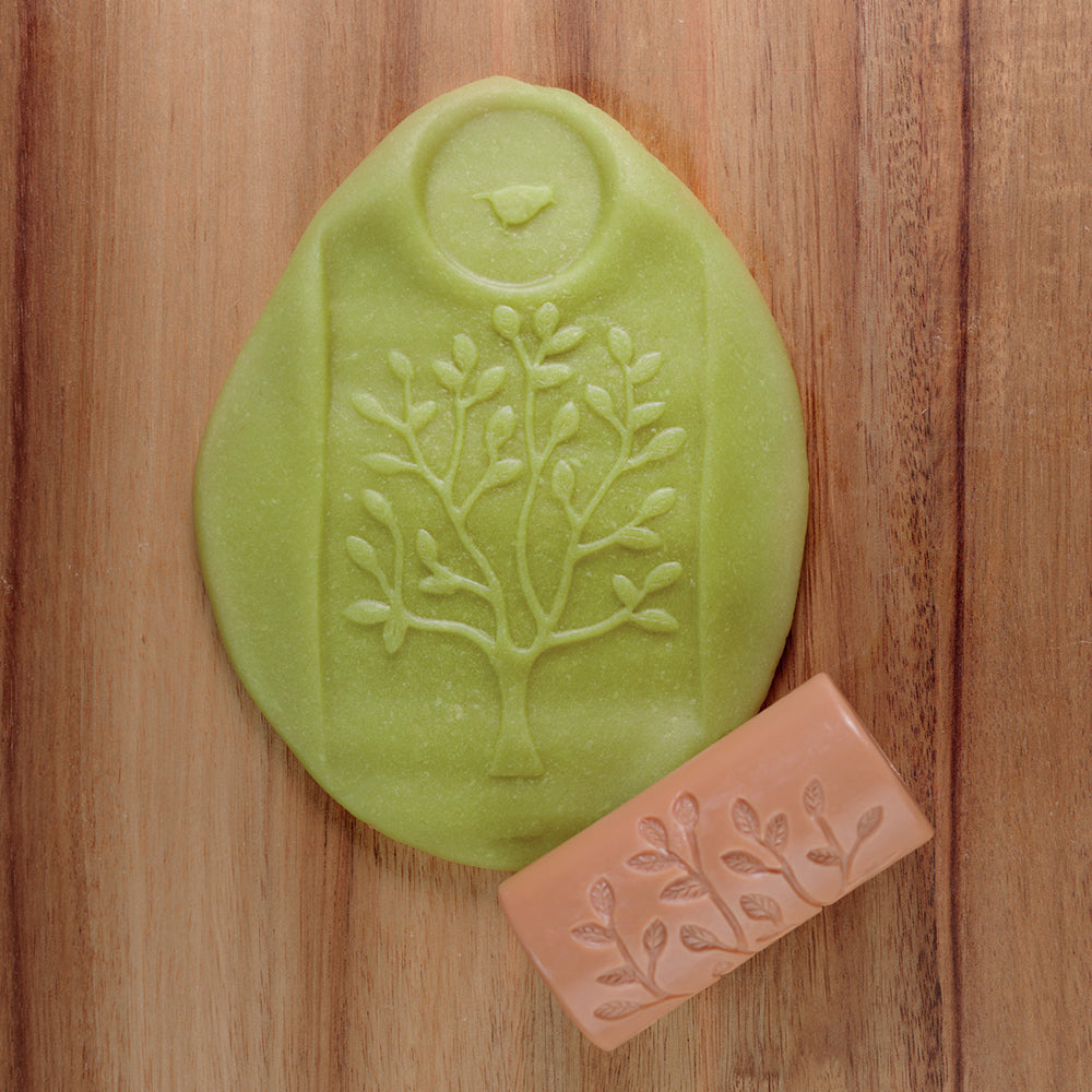 Set of embossed roller stamps 